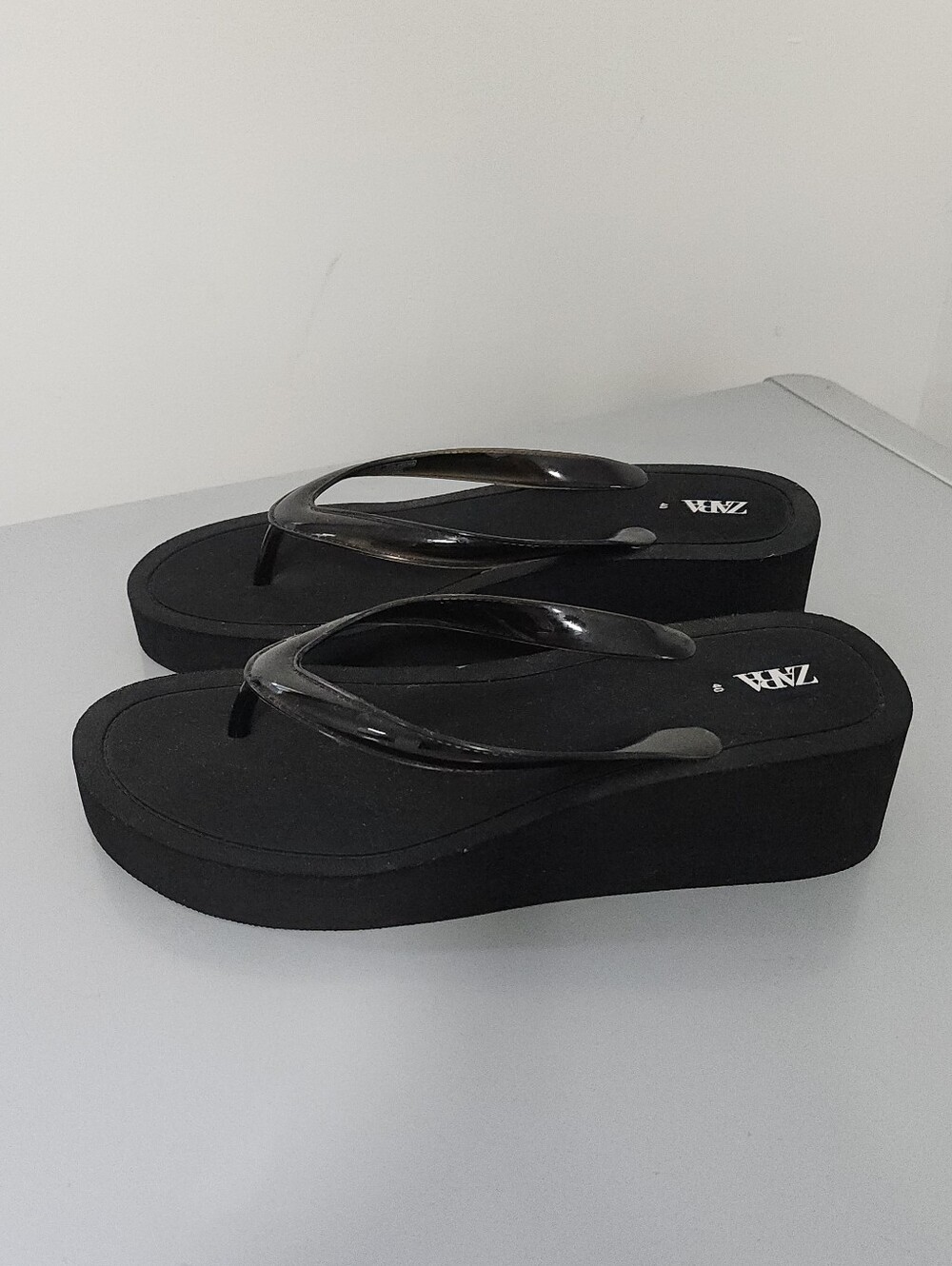 Zara Black Platform Sandals